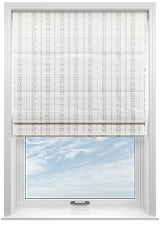 Laurel Stripe, Taupe - Roman Blind